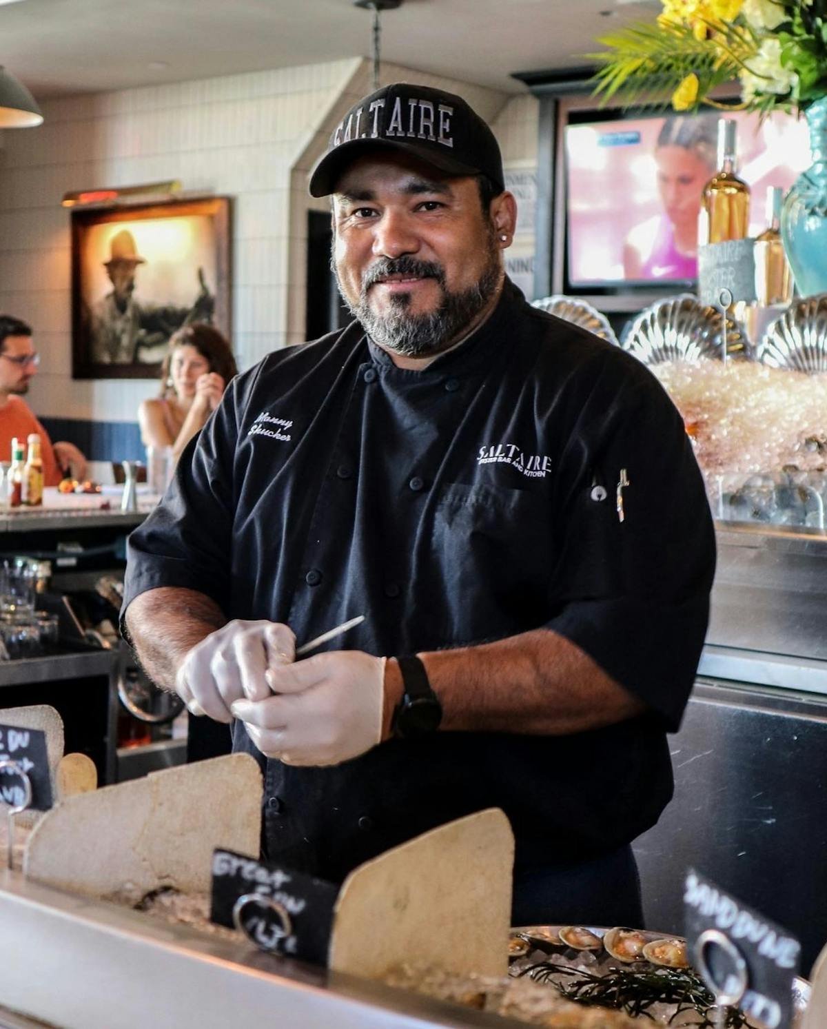 a man that is eating some food